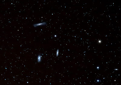 Galaxies du trio du Lion : M65, M66 et NGC 3628