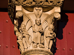 Chapiteau du trumeau de la basilique Sainte-Marie-Madeleine de Vezelay