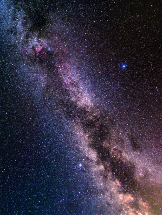 Constellations du Triangle d'été - Photo des constellations du cygne, de l'aigle et de la lyre