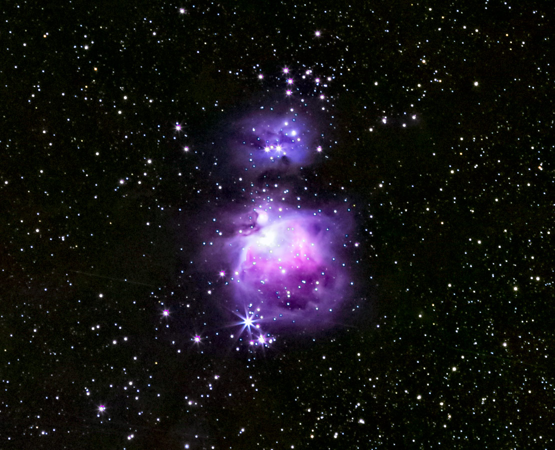 La nébuleuse d'Orion aussi appelée M42 (42 ième objet du catalogue Messier)