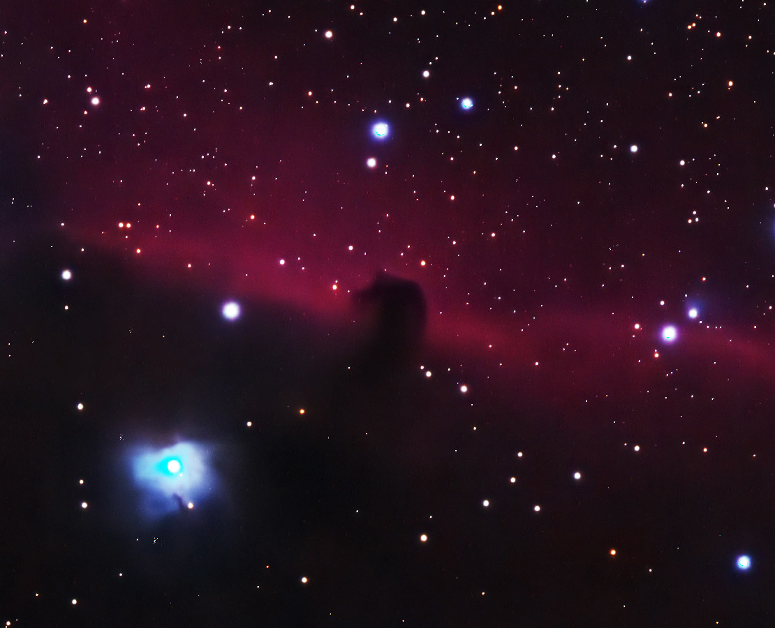 La nébuleuse de la tête de Cheval dans la constellation d'Orion - Barnard 33 - IC 434