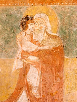 Peinture murale La Présentation de Jésus de l'église Saint-Aignan. de Brinay