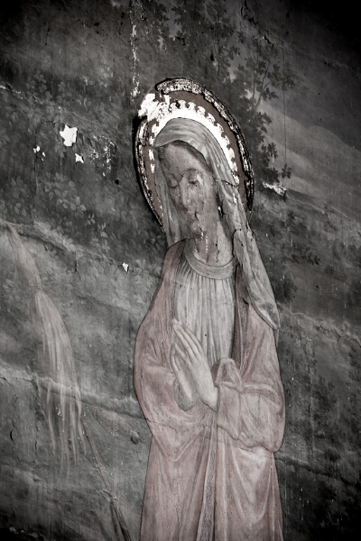 Peinture de Sainte-Solangedans la cathédrale de Bourges