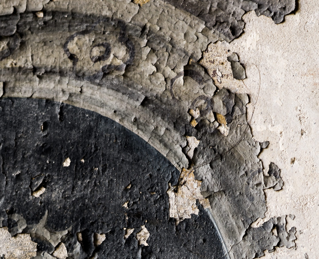 Détail d'une peinture murale de la chapelle de la Bonne Mort de la cathédrale de Bourges 
