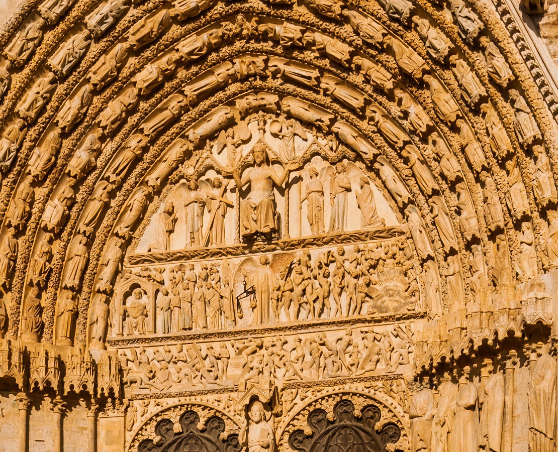 Tympan du portail central de la cathédrale Saint-Etienne de Bourges