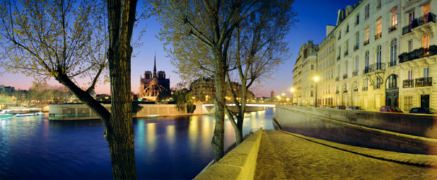 Chevet de Notre-Dame de Paris depuis le quai d'Orléans