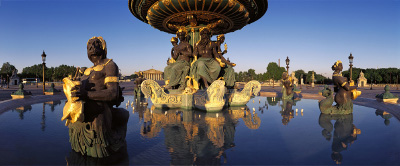 Fontaine de la place de la Concorde au petit matin