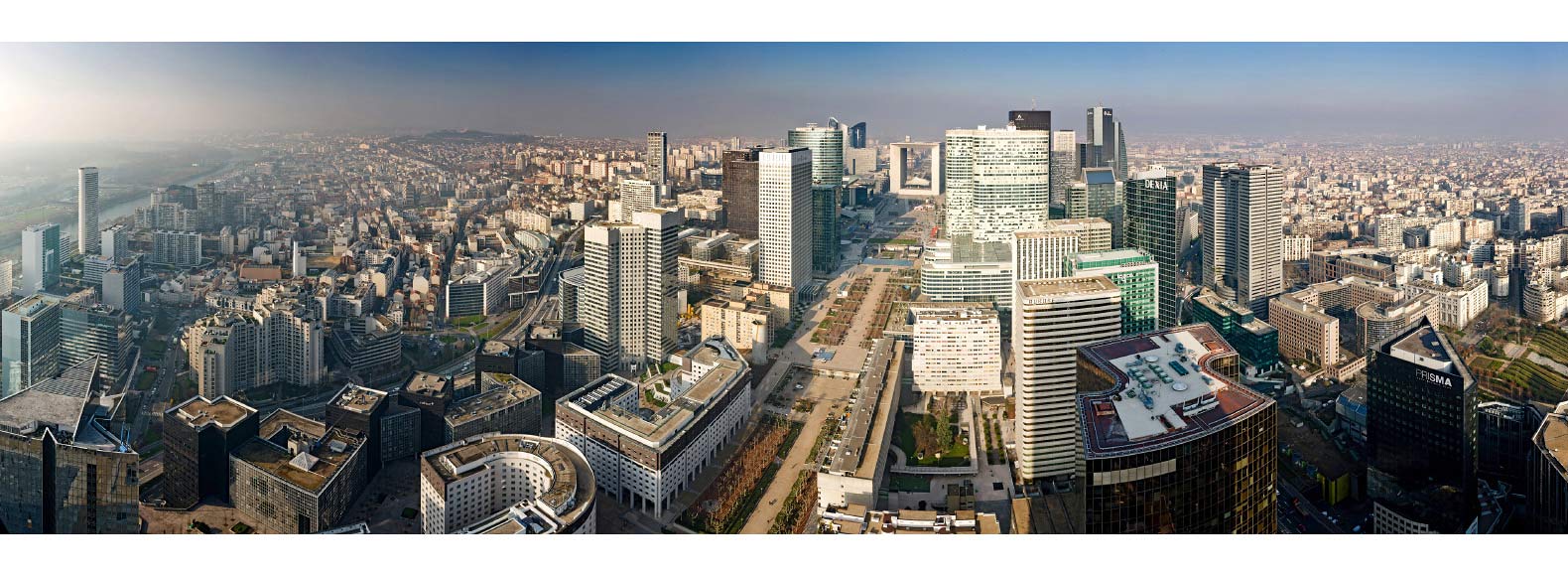 Panorama 180° sur la défense depuis la tour CB21