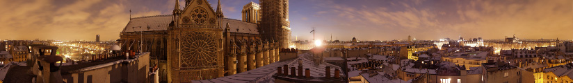 Panorama 360° de Paris sous la neige