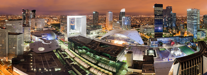 Panorama de la Défense : la Grande Arche et le CNIT