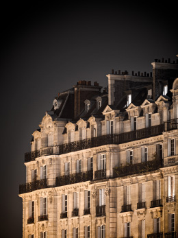 Immeubles Hausmanien de nuit