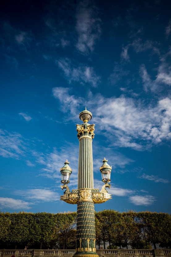 Lampadaire de la place de la Concorde à Paris