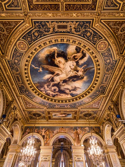 Plafond Bonnat de la salle des Arcades de l'Hôtel de Ville de Paris 