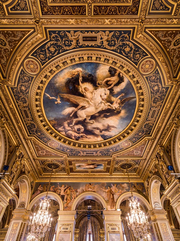 Plafond Bonnat du salon des Arcades de l'Hôtel de Ville de Paris