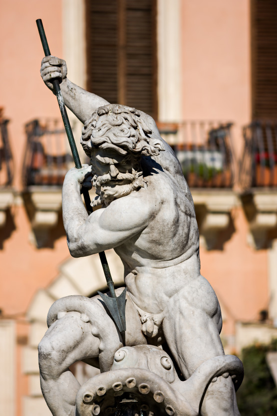 Fontaine Neptune, place Navone, Rome, Italie - Photo de la fontaine Neptune place Navone